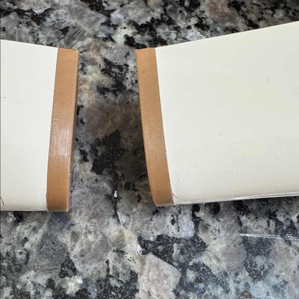 Calvin Klein White chunky Heels with Gold Accents EUC 11 - Picture 11 of 16
